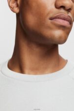 Esprit Sweatshirt with a zip pocket Men Light Grey Sweatshirts & Hoodies P0D0X933 - Image 3