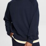 Esprit Sweatshirt with a zip pocket Men Navy Sweatshirts & Hoodies P0D0X934