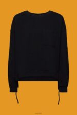 Esprit Sweatshirt with drawstring hem Women Black Sweatshirts & Hoodies P0D0X401 - Image 5