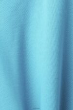 Esprit Sweatshirt with embroidered sleeve logo Men Aqua Green Sweatshirts & Hoodies P0D0X724 - Image 4