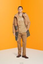 Esprit Sweatshirt with logo print Men Khaki Beige Sweatshirts & Hoodies P0D0X852 - Image 2