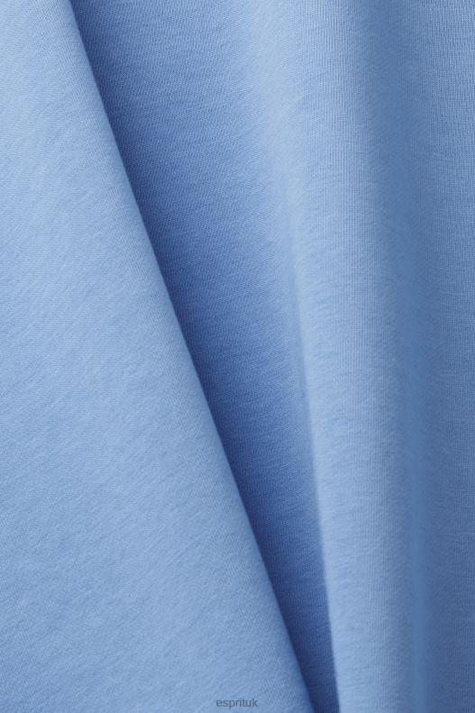 Esprit Sweatshirt with logo print Men Light Blue Lavender Sweatshirts & Hoodies P0D0X651 - Image 4