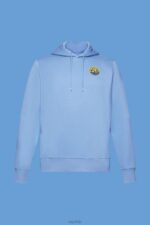 Esprit Sweatshirt with logo print Men Light Blue Lavender Sweatshirts & Hoodies P0D0X651 - Image 5