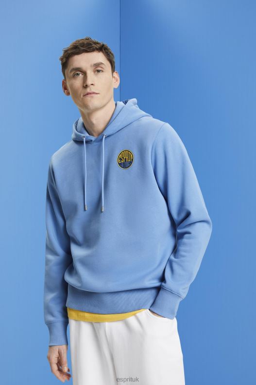 Esprit Sweatshirt with logo print Men Light Blue Lavender Sweatshirts & Hoodies P0D0X651 - Image 1