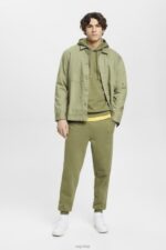 Esprit Sweatshirt with logo print Men Olive Sweatshirts & Hoodies P0D0X649 - Image 2
