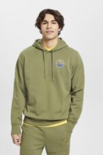 Esprit Sweatshirt with logo print Men Olive Sweatshirts & Hoodies P0D0X649