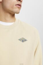 Esprit Sweatshirt with logo print on the back Men Beige Sweatshirts & Hoodies P0D0X645 - Image 3