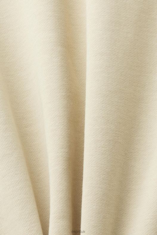 Esprit Sweatshirt with logo print on the back Men Beige Sweatshirts & Hoodies P0D0X645 - Image 4