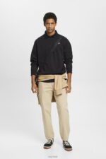 Esprit Sweatshirt with logo print on the back Men Black Sweatshirts & Hoodies P0D0X643 - Image 2