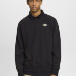 Esprit Sweatshirt with logo print on the back Men Black Sweatshirts & Hoodies P0D0X643