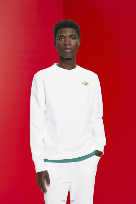 Esprit Sweatshirt with logo print on the back Men White Sweatshirts & Hoodies P0D0X644 - Image 1