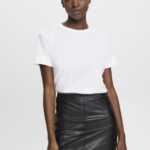 Esprit T-shirt with chest print Women White T-Shirts P0D0X316