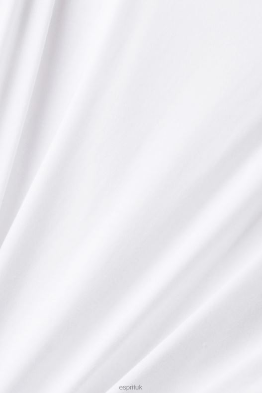 Esprit T-shirt with chest print Women White T-Shirts P0D0X316 - Image 4
