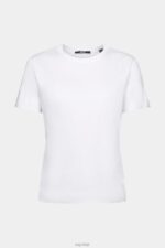 Esprit T-shirt with chest print Women White T-Shirts P0D0X316 - Image 5