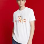 Esprit T-shirt with front print, 100% cotton Men San Francisco White T-Shirts P0D0X739