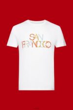 Esprit T-shirt with front print, 100% cotton Men San Francisco White T-Shirts P0D0X739 - Image 5