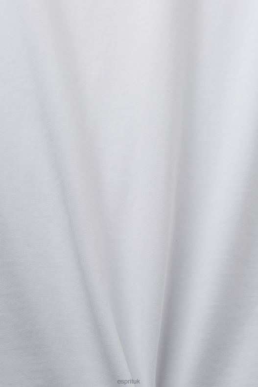 Esprit T-shirt with front print, 100% cotton Men White T-Shirts P0D0X738 - Image 4