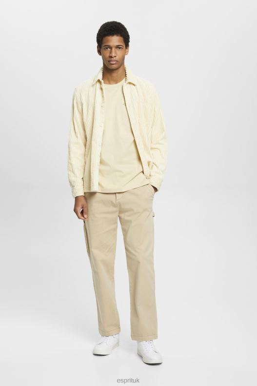 Esprit T-shirt with logo print Men Beige T-Shirts P0D0X600 - Image 2