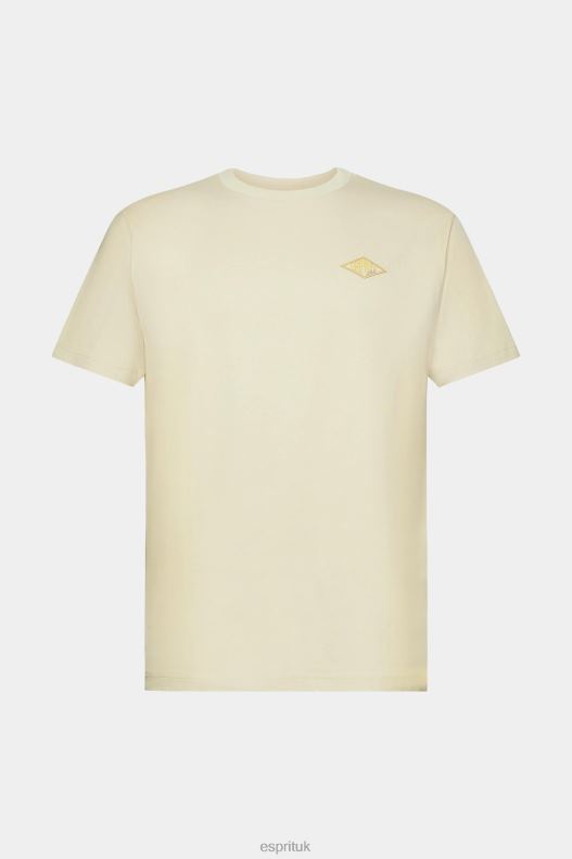 Esprit T-shirt with logo print Men Beige T-Shirts P0D0X600 - Image 5