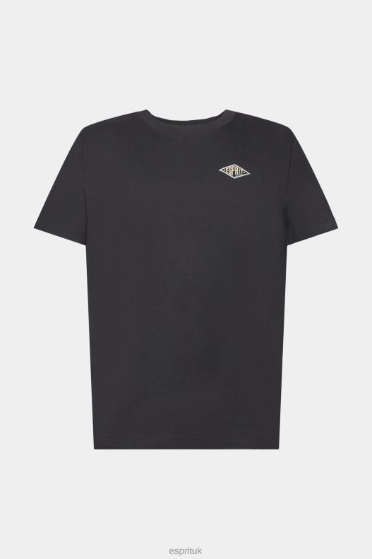 Esprit T-shirt with logo print Men Black T-Shirts P0D0X598 - Image 5