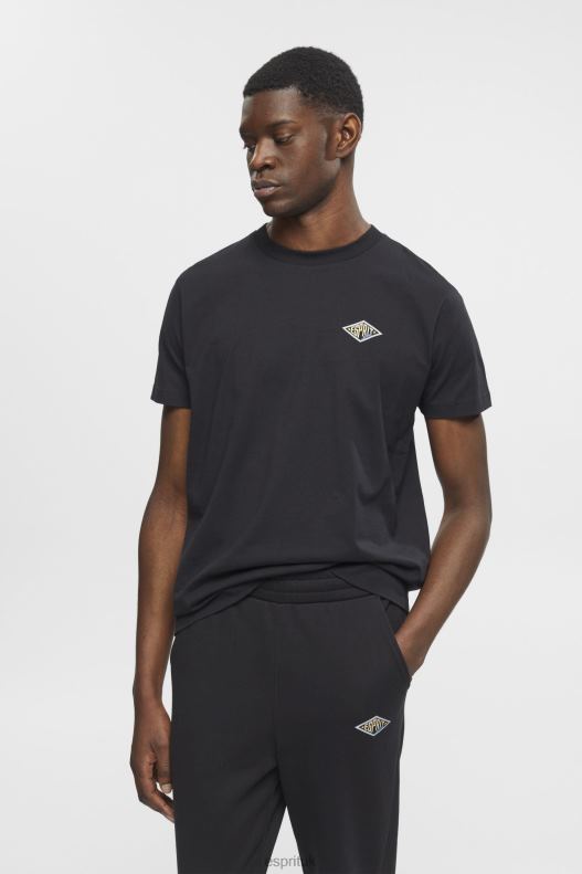 Esprit T-shirt with logo print Men Black T-Shirts P0D0X598 - Image 1