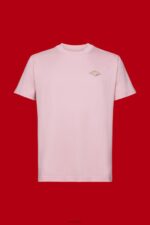 Esprit T-shirt with logo print Men Pink T-Shirts P0D0X603 - Image 5