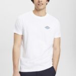 Esprit T-shirt with logo print Men White T-Shirts P0D0X599