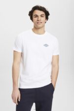 Esprit T-shirt with logo print Men White T-Shirts P0D0X599