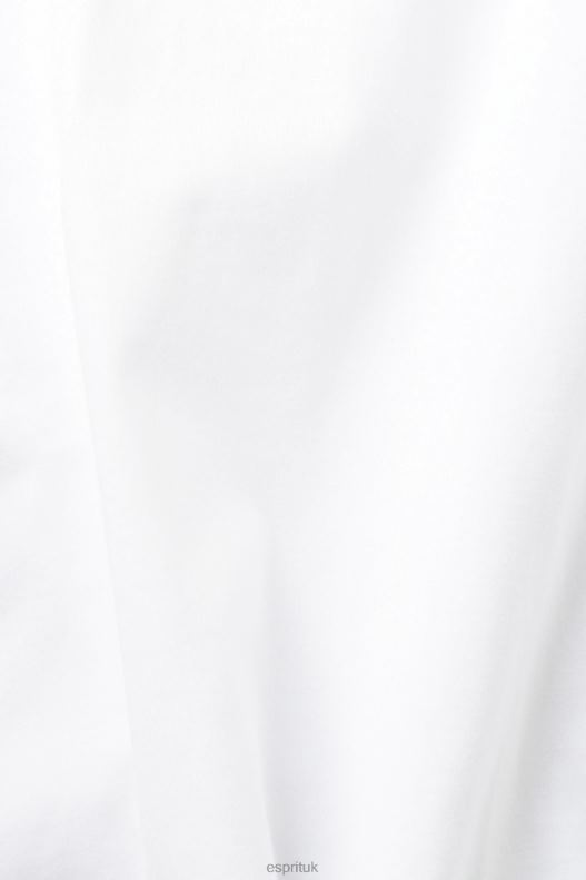 Esprit T-shirt with logo print Men White T-Shirts P0D0X599 - Image 4
