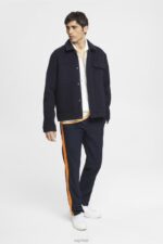 Esprit Tailored tracksuit style trousers Men Navy Trousers & Pants P0D0X694 - Image 2