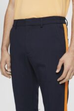 Esprit Tailored tracksuit style trousers Men Navy Trousers & Pants P0D0X694 - Image 3