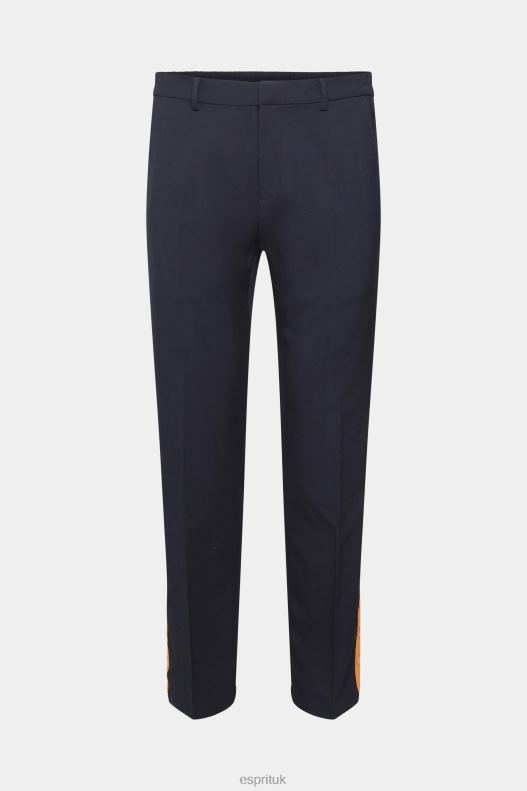 Esprit Tailored tracksuit style trousers Men Navy Trousers & Pants P0D0X694 - Image 5