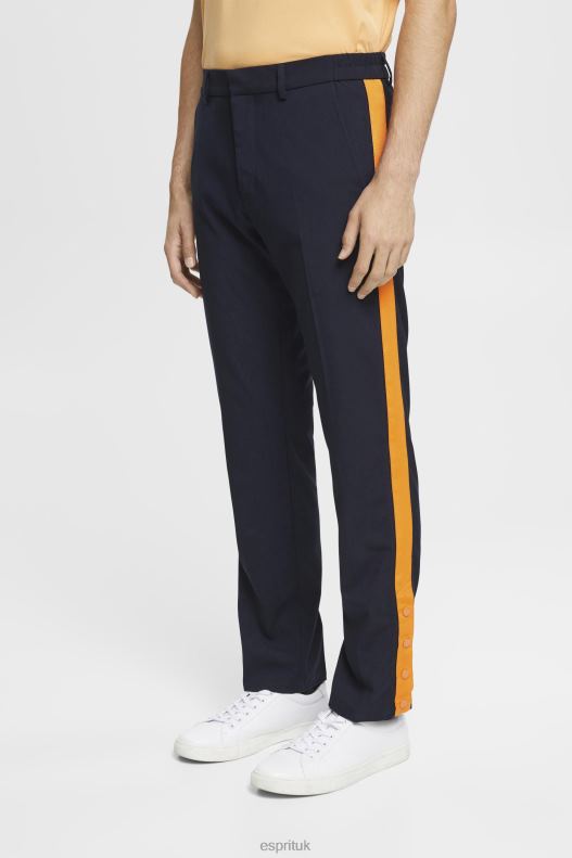 Esprit Tailored tracksuit style trousers Men Navy Trousers & Pants P0D0X694 - Image 1