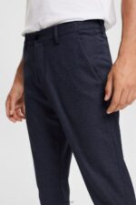 Esprit Textured suit trousers Men Dark Blue Trousers & Pants P0D0X880 - Image 3