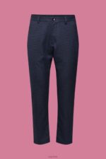Esprit Textured suit trousers Men Dark Blue Trousers & Pants P0D0X880 - Image 5
