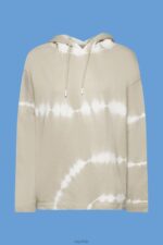 Esprit Tie dye hoodie Women Dusty Green Sweatshirts & Hoodies P0D0X296 - Image 5
