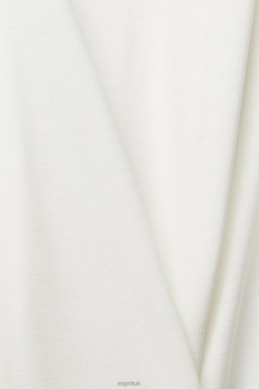 Esprit Top with lace, LENZING ECOVERO Women Off White Top P0D0X243 - Image 4
