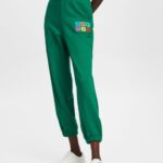 Esprit Tracksuit bottoms with logo, organic cotton Women Dark Green Trousers & Pants P0D0X5