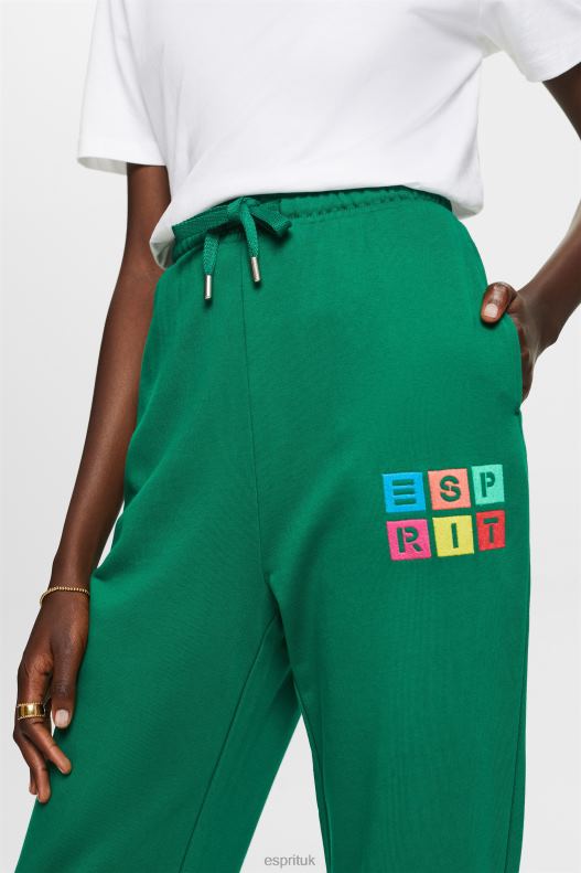 Esprit Tracksuit bottoms with logo, organic cotton Women Dark Green Trousers & Pants P0D0X5 - Image 3