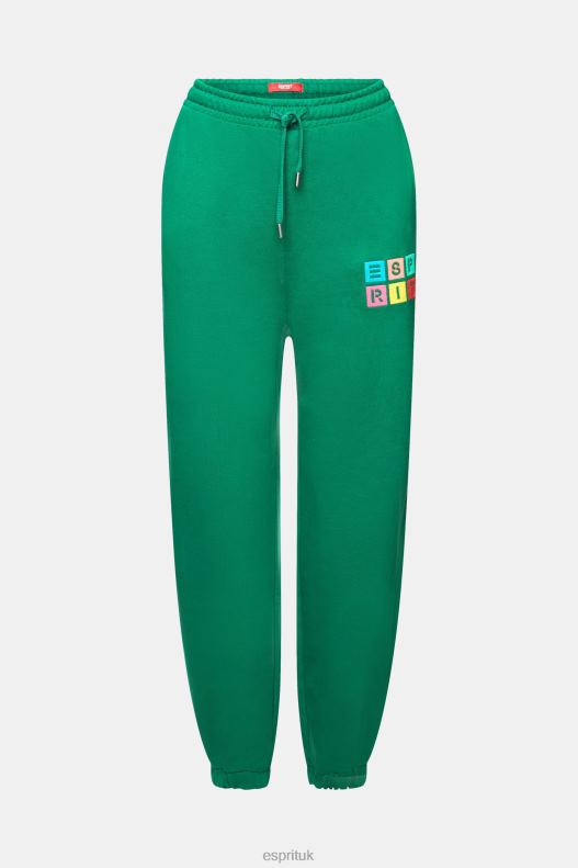 Esprit Tracksuit bottoms with logo, organic cotton Women Dark Green Trousers & Pants P0D0X5 - Image 5