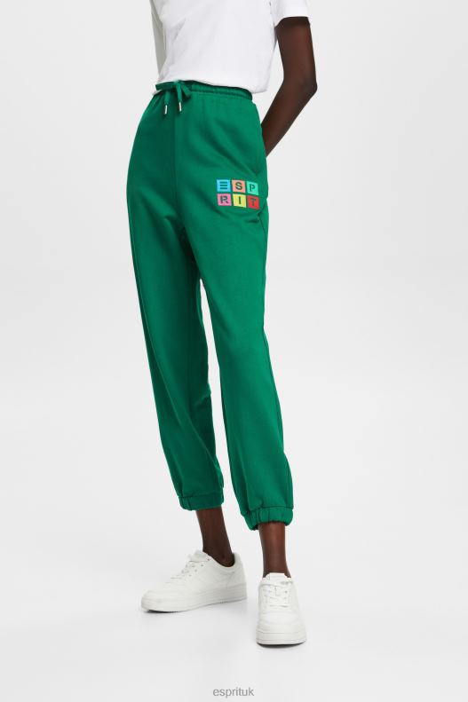 Esprit Tracksuit bottoms with logo, organic cotton Women Dark Green Trousers & Pants P0D0X5 - Image 1