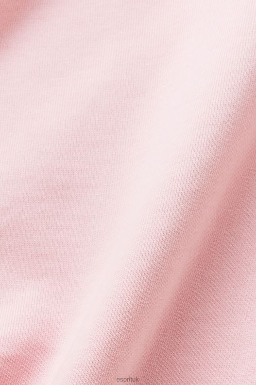 Esprit Tracksuit bottoms with logo, organic cotton Women Pastel Pink Trousers & Pants P0D0X6 - Image 4