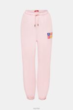 Esprit Tracksuit bottoms with logo, organic cotton Women Pastel Pink Trousers & Pants P0D0X6 - Image 5
