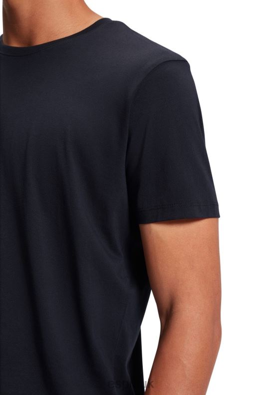 Esprit Two-pack crewneck cotton t-shirts Men Black T-Shirts P0D0X855 - Image 2