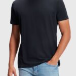 Esprit Two-pack crewneck cotton t-shirts Men Black T-Shirts P0D0X855