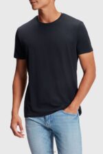 Esprit Two-pack crewneck cotton t-shirts Men Black T-Shirts P0D0X855