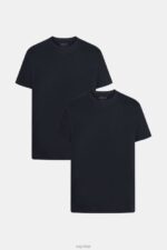 Esprit Two-pack crewneck cotton t-shirts Men Black T-Shirts P0D0X855 - Image 4