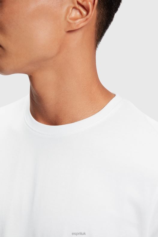 Esprit Two-pack crewneck cotton t-shirts Men Black & White T-Shirts P0D0X857 - Image 3