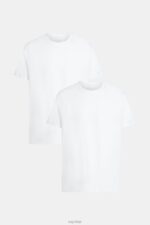 Esprit Two-pack crewneck cotton t-shirts Men White T-Shirts P0D0X856 - Image 4