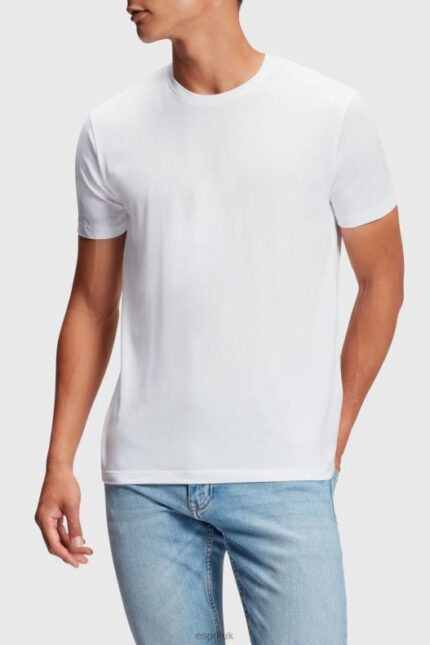 Esprit Two-pack crewneck cotton t-shirts Men White T-Shirts P0D0X856